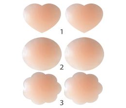 3 Styles Women Reusable Invisible Adhesive Silicone Breast Chest Sticker Nipple Cover Bra Pasties Pad Petal Mat Stickers Accessori5755386