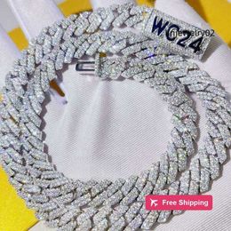 Pendant Necklaces designer chain Jewellery necklace chains for men chain 1014mm d bracelet men silver cuban link chain pass diamond tester GRA VVS moissanit