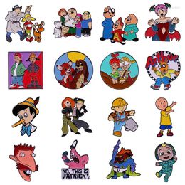 Brooches 90s Cartoon Badges Enamel Pin Brooch Cute Retro Anime Metal Lapel Pins For Backpacks Fashion Jewelry Accessories Gifts