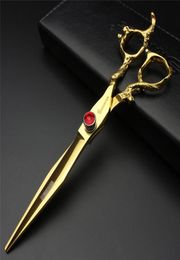 Golden Japan imported Professional hairdressing scissors 5567 inch barber scissor 440C hair stylist dedicated hair scissors7422187