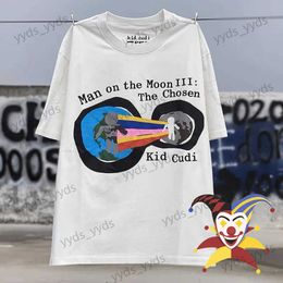 Men's T-Shirts Foaming Print CPFM x Kid Cudi Man On The Moon III Tee Men Women 1 1 High quality Black White Streetwear T-shirts New T240112