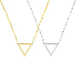 Pendant Necklaces 10pcs/lot Triangle Necklace For Women Colar Masculino Link Chain Stainless Steel Geometric Party Jewelry