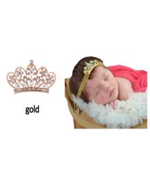 Lovely Princess Tiara Headband Royal Baby Pearl Crown Baby Headband Rhinestone children accessories Crystal crown hair band 9309972