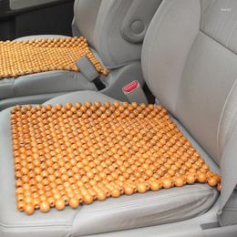Car Seat Covers Wood Bead Cooling Cushion Square Non Slide Summer Protector Mat Pad Auto Accessories Vehicles Keep Cool Supplies Cover
