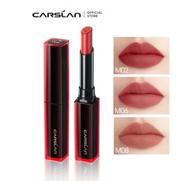 CARSLAN 8 Colors Light Cream Longwear Matte Lipsticks Long Lasting NonStick Cup Moisturizing Nude Pink Lip Tint Makup Cosmetic 240111