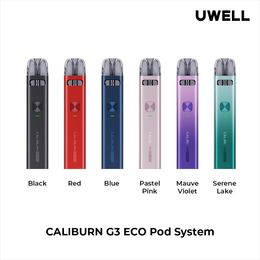 Original Uwell Caliburn G3 ECO Pod Kit 25W Vape 750mAh Battery 2.5ML Integrated Coil Cartridge Electronic Cigarette Vaporizer