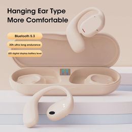 Headphone/Headset 2023 New JS270 Bone Conduction Bluetooth 5.3 Headset Does Not inear Wireless Hanging Earphones Ultralong Battery Life Earbuds