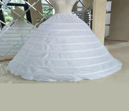 Skirts White Underskirt Petticoat Slip Ball Gown Bridal Wedding Dress Drawstring Strap 8 Hoops Stage Plus Size Long7632939