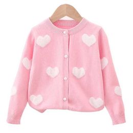 Pullover Kruleepo Girl's Mink Fleece Brocade Sweater Jacket Coat Children Baby Kids Autumn Winter O Collar Cardigan Knitwear Base ShirtL2401