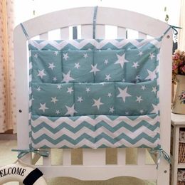 Baby Bed Hanging Storage Bag born Crib Diaper Organiser Toy Diaper Pocket for Baby Bedding Set Nursery 50*60CM 240111