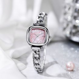 Women's high appearance level cheek Red oval light luxury fritillaria quartz waterproof watch