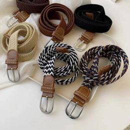 Belts Gift Trendy Retro Elastic No Hole Vintage Woven Jeans Accessories Koean Style Belt Women Waist