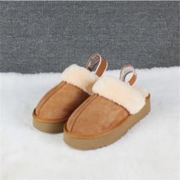 Flat heel spot warm slippers plush women's outer wear shoes thick bottom wholesale snow cotton boots size EU34-44