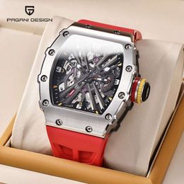 barrel Shaped Large Dial Men s Made of Stainless Steel Fashionable Calendar High Aesthetic Value Waterproof High end Sports Watch for Men