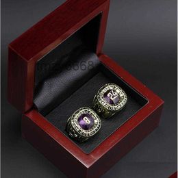 Cluster Rings 2pcs 8 24 Bryant Basketball Team Champions Championship Ring with Wooden Box Sport Souvenir Men Fan Gift 2023 Wholesale Dhxwf TGJI