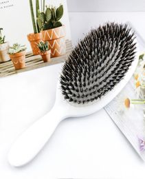 Boar Bristle Paddle Hair Brush Massage Comb Anti Static Detangling Hair Comb Scalp Care Massage Brush Barber Hairdressing Tools 223662971