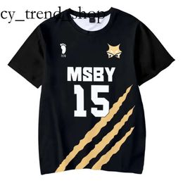 Designer Haikyuu MSBY Black Jackal 3D Summer T-Shirt MSBY Tees O-Neck Fashion Short Sleeve Piece Cartoon Casual Anime Women/Men/Kids 220616 Essentialshoodie 38