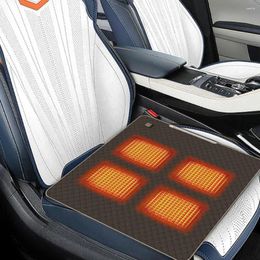 Car Seat Covers Electri Camping Chair Heated Cushion 4 Areas 3 Speed Heater USB Charging Winter Warmer Mat For Outdoor Travel