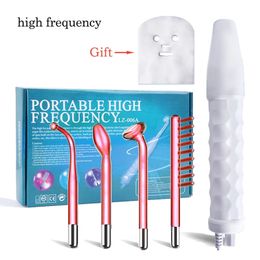 High Frequency Machine Electrode Wand Electrotherapy Glass Tube Beauty Device Acne Anti Wrinkle Skin Care Face Hair Spa 240112