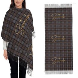 Ethnic Clothing Vintage Sassenach Pattern Tartan For Women Winter Fall Shawls And Wrap Long Large Shawl Scarf Daily Wear