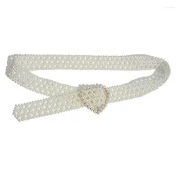 Belts Dainty Pearl Waist Belt For Women Jewellery Coat Dress With Pin Buckle