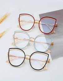 Cateye Sunglasses Frames Double Design Big Eyes Slim Metal Frame With Speical Type Legs Fashion Women Glasses Whole8593846