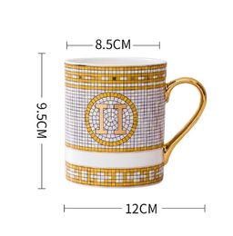 Top Creative Gold Rim Ceramic Mug Home Breakfast Afternoon Tea Coffee Cup Wholesale Factory Direct Supply