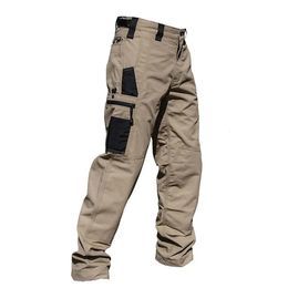 Multi-Pocket Men's Military Tactical Casual Pants Cargo Combat Pants Outdoor Hiking Trousers Wear-Resistant Training Overalls 240111