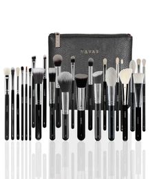 Yavay 25pcs Pennelli Makeup Brushes Set Professional Blending Premium Artist Yavay Leather Bag Make Up Cosmetic Brush Tools Kit3656501