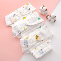 5pcs born Onepiece Cloth Diaper 12 Layers Reusable Baby Diapers Washable All In One Flap Infant Nappy 240111