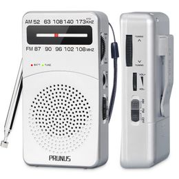 Radio PRUNUS J166 AM/FM Pocket Radio Portable Radios Receiver Mini Digital Tuning Walkman Radio MP3 Music Player for AA batteries