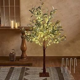 1pc 47.24inch USB Olive Leaf Lamp, Birch Tree Lamp, Christmas, Thanksgiving, Halloween, Spring Festival Home Decoration Atmosphere Lamp, USB Powered