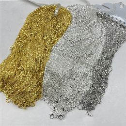 Wholesale Necklace 455cm Silver Gold Colour Smooth Snake Chain Lobster Clasp DIY Jewellery Accessories 100pcslot y240111