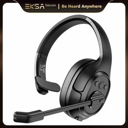 Headphones EKSA H1 Bluetooth 5.0 Headset Wireless Headphones With Mic Ai ENC Noise Cancelling Office Earphones For Driver Call Center Skype