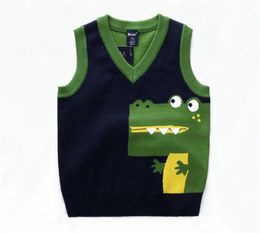 Fashion style Kids boys pullover knitted vest coat Boys Crochet Cotton Crocodile vest Children top quality sleeveless sweaters269L6059818