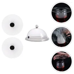 Dinnerware Sets 1 Set Cloche Dome Cover With Lid Smoker Infuser Cocktail Drinks Covers For Plates Bowls Glasses Accessories