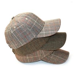 Ball Caps Plaid Print Baseball Cap Soft Adjustable Dad Hat Outdoor Sport For Men Women Vintage Sun Everyday