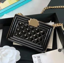 Mirror Quality Minaudiere Designer Women Cross Body Luxuries Designers Chains Evening Bag Patent Leather Shoulder Bags with Box