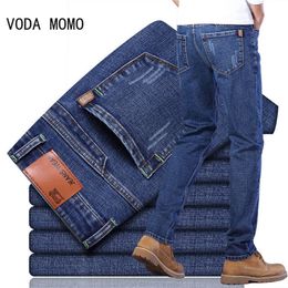 Classic Style Men Brand Jeans Business Casual Stretch Slim Denim Pants Blue Black Trousers Male cargo pants men jeans pants 240112