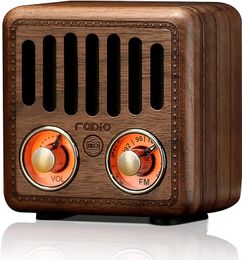 Speakers Solid Wood Portable Mini Retro Fm Radio Bluetooth Speaker Old Fashioned Classic Style