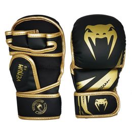 Professional Boxing Glove Thickened PU MMA Half-Finger Fighting Sanda Training Gloves Muay Thai Boxing Training Accessories 240112