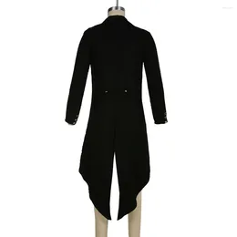 Men's Trench Coats Fashion Men Tailcoat Victorian Black Breathable Retro S-4XL Size Soft Steampunk Clothes Coat Comfortable