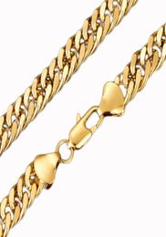 Fine wedding Jewellery 24K Real YELLOW GOLD CHAIN INISH SOLID HEAVY 8MM XL MIAMI CUBAN CURN LINK NECKLACE CHAIN Packaged Uncond7620227