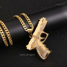 Jewellery New Hip Hop Jewellery European and American Men's Street Dance Cuban Chain Long Pendant Necklace 730 547