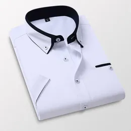 Men's Casual Shirts Fashion Business Long Sleeve Iron-Free Button Collar Single Breasted Top Smart Social Shirt Man Clothing