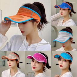 Ball Caps Summer Uv Protection Mesh Breathable Outdoor Baseball Cap Sports Visors Empty Top Hat Sun