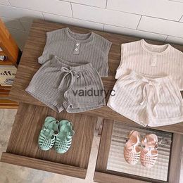 Clothing Sets 2023 Summer Baby Clothing Set Cotton Tee And Shorts 2 Pcs Boys Suits Kids Cloths Set H240426