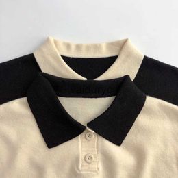 Pullover Milancel Kids Sweters Boys Knitwear Dz dzianina Turn Down Collar Sweter H240508