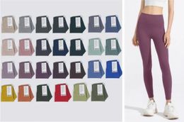 yoga leggings pants women designers high waist sports gym wear lululemenswomens leggings classic elastic fitness lady leg overall full tights workout