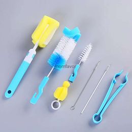 New Other Baby Feeding Baby Bottle Brush Set Infant Nipple 360-degree Rotating Clean Sponge Spout Cup Pacifier Straw Brush Kit Bottle Clean Tool Set